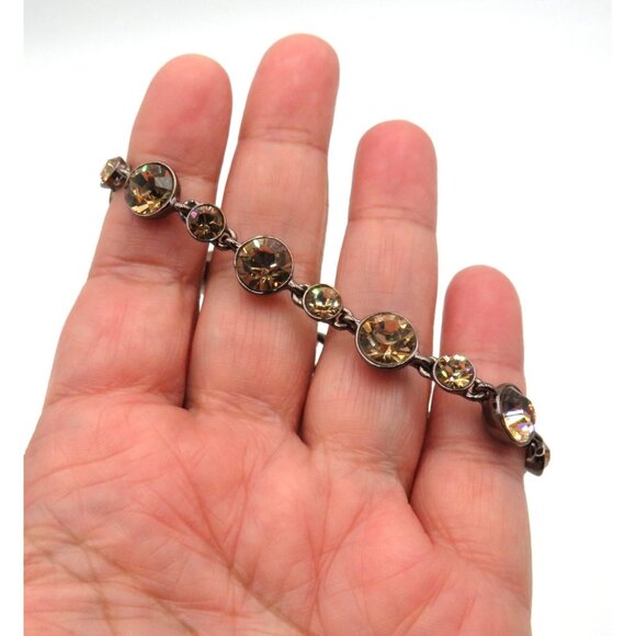 Givenchy Bracelet Womens Crystal Rose Gold Tone Designer Signed Gift Jewelry - Picture 1 of 13